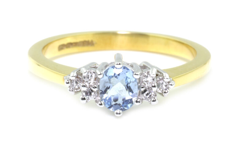 ring aquamarine and diamond