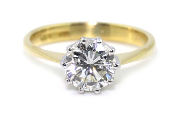 Image 1 for Diamond Solitaire 18ct G Ring Size L