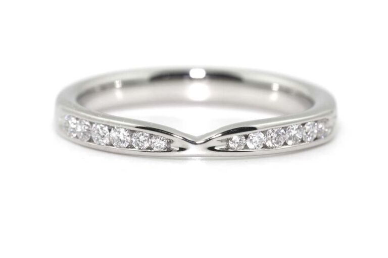 Image 1 for Diamond Half Eternity Ring Platinum Ring Size M