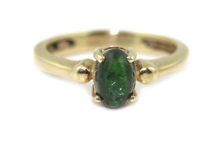 Image 1 for Emerald Solitaire 9ct Yellow Gold Ring Size D