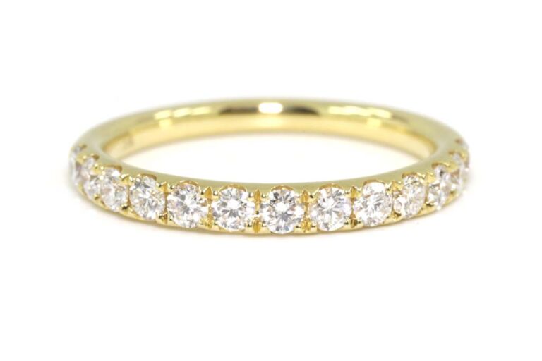 Image 1 for Diamond Half Eternity Ring 18ct Yellow Gold Ring Size L