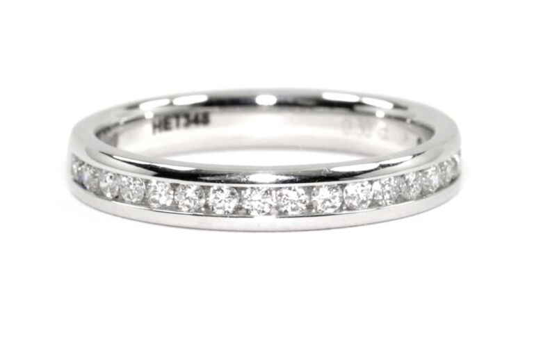 Image 1 for Diamond Half Eternity Ring 18ct White Gold Ring Size M