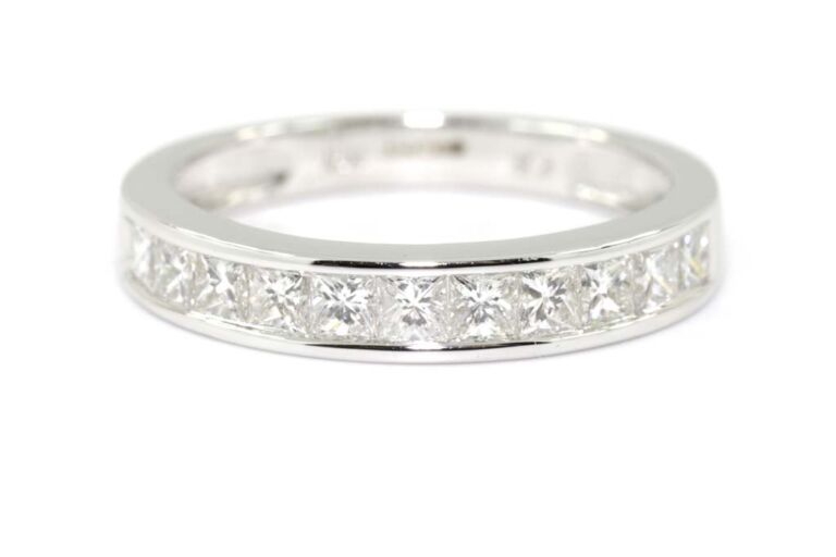 Image 1 for Diamond Half Eternity Ring 18ct White Gold Ring Size K