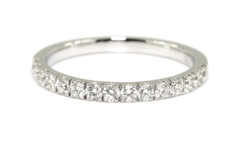 Image 1 for Diamond Half Eternity Ring 18ct White Gold Ring Size M