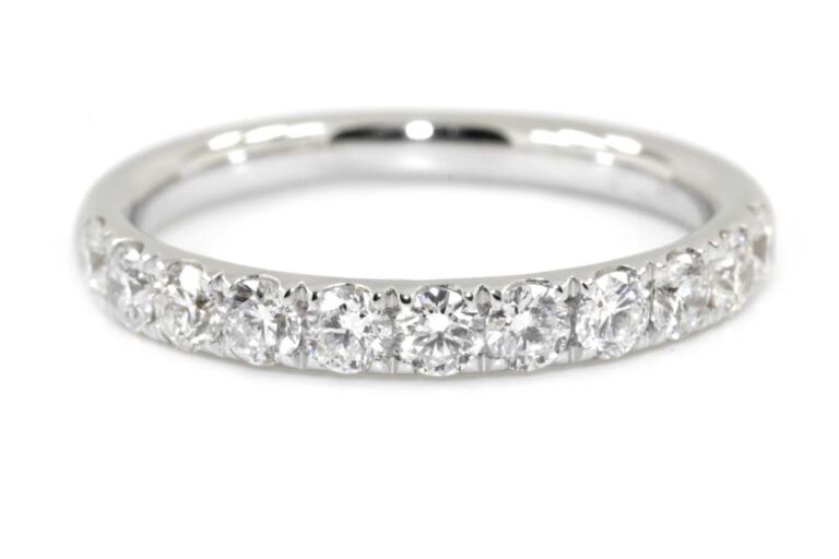 Image 1 for Diamond Half Eternity Ring 18ct White Gold Ring Size O