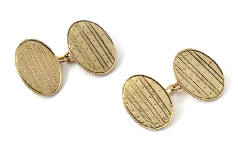 Image 1 for Cuff-links 9ct Yellow Gold