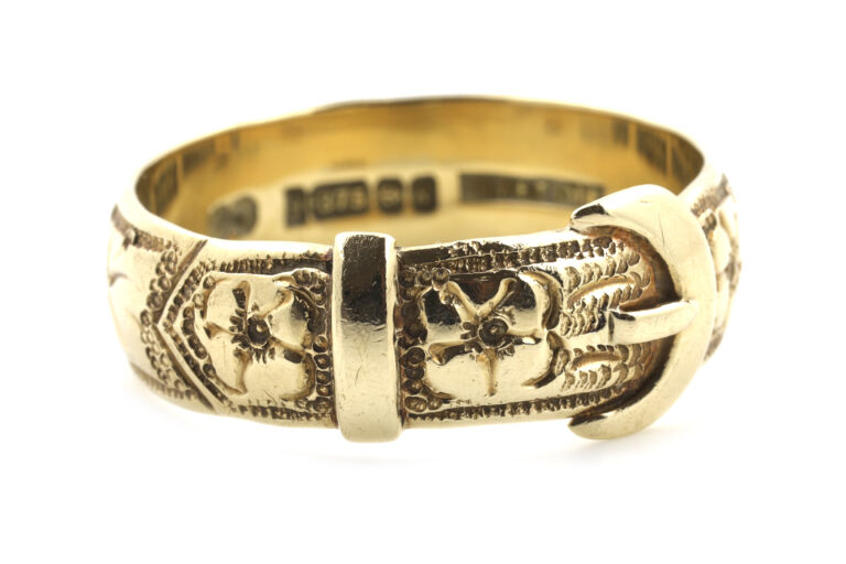 Buckle Ring 9ct Yellow Gold Size V