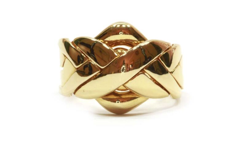 Image 1 for Gents Puzzle Ring 18ct Yellow Gold Ring Size Q