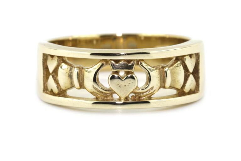 Image 1 for Irish Claddagh Ring 9ct Yellow Gold Ring Size L