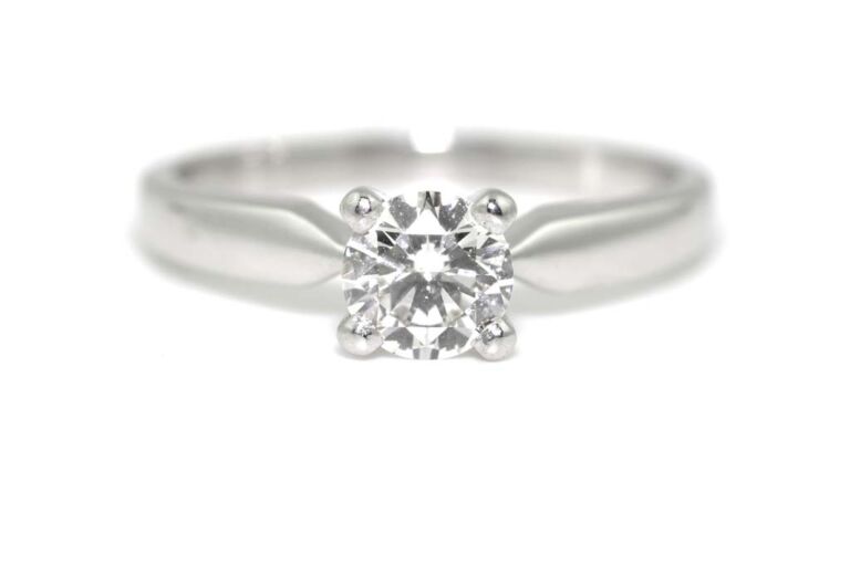 Image 1 for Diamond Solitaire Platinum Ring Size P