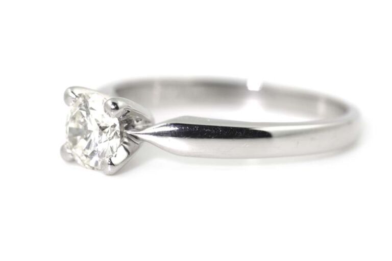 Image 2 for Diamond Solitaire Platinum Ring Size P