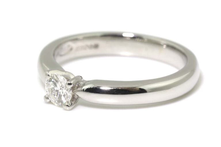 Image 2 for Diamond Solitaire Platinum Ring Size J
