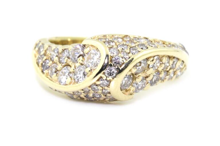 Image 1 for Diamond Abstract Band 14ct Yellow Gold Ring Size N