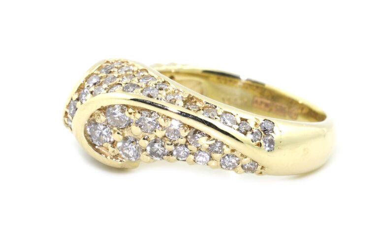 Image 2 for Diamond Abstract Band 14ct Yellow Gold Ring Size N