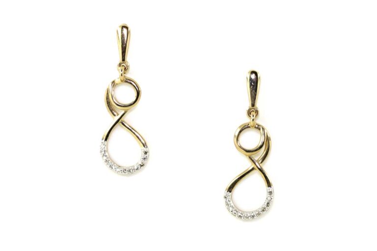 Image 1 for Diamond Drop Earrings 9ct G