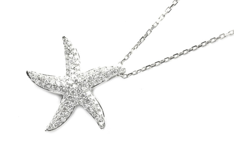Diamond Set ‘Starfish’ Pendant & Chain 18ct white gold