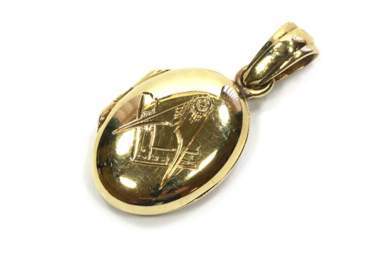 Image 1 for Masonic Locket 9ct Yellow Gold