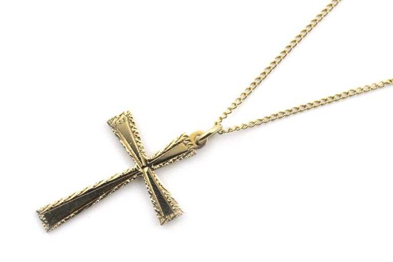 Image 1 for Cross & Chain 9ct Yellow Gold