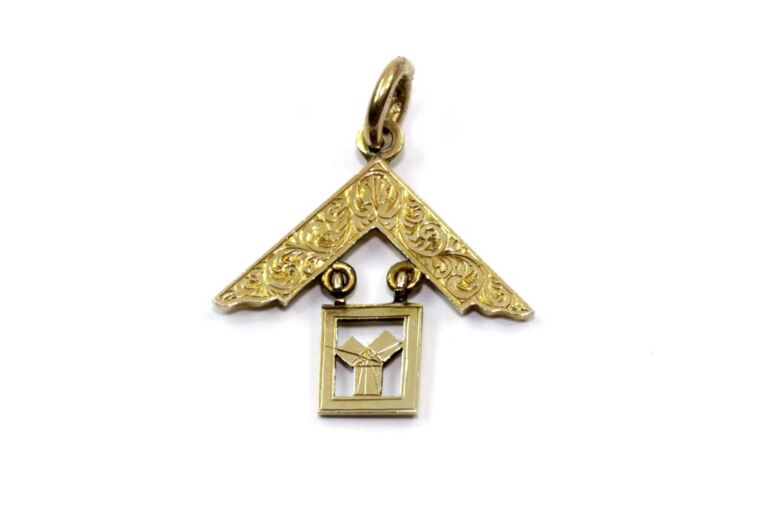 Image 1 for Masonic Charm Pendant 9ct Yellow Gold