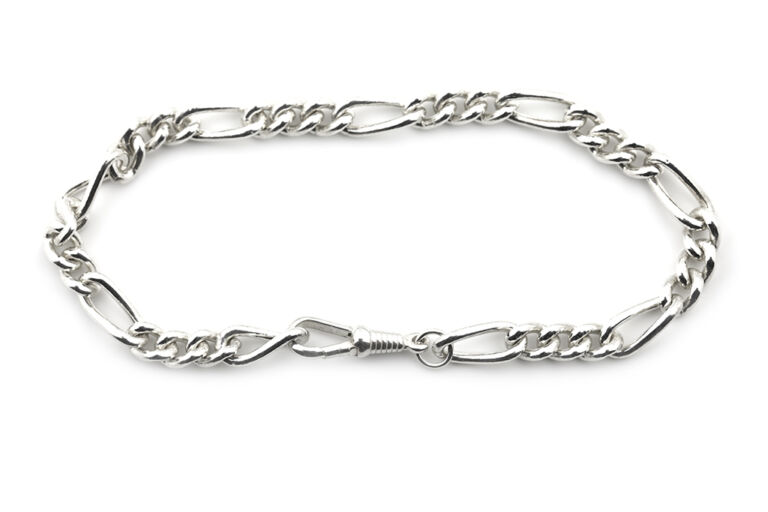 Silver Figaro Link Bracelet