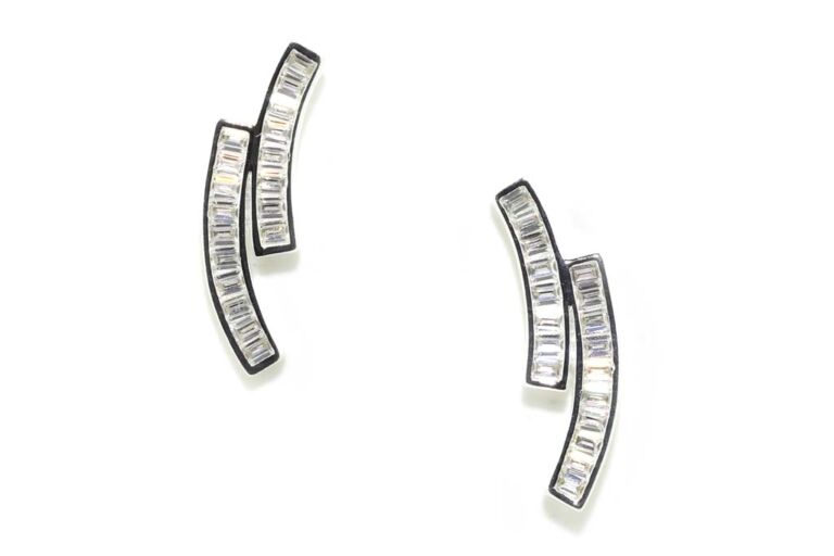 Image 1 for Silver & Cubic Zirconia Earrings