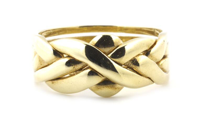 Puzzle Ring 9ct yellow gold size M