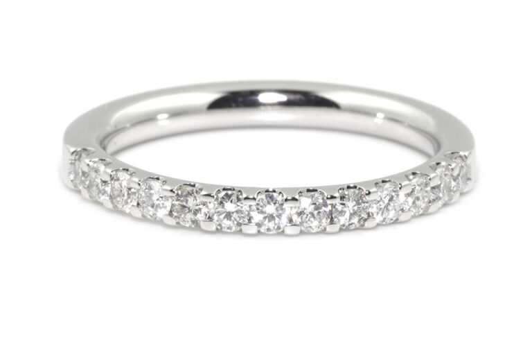Diamond Half Eternity Ring 18ct gold Size N