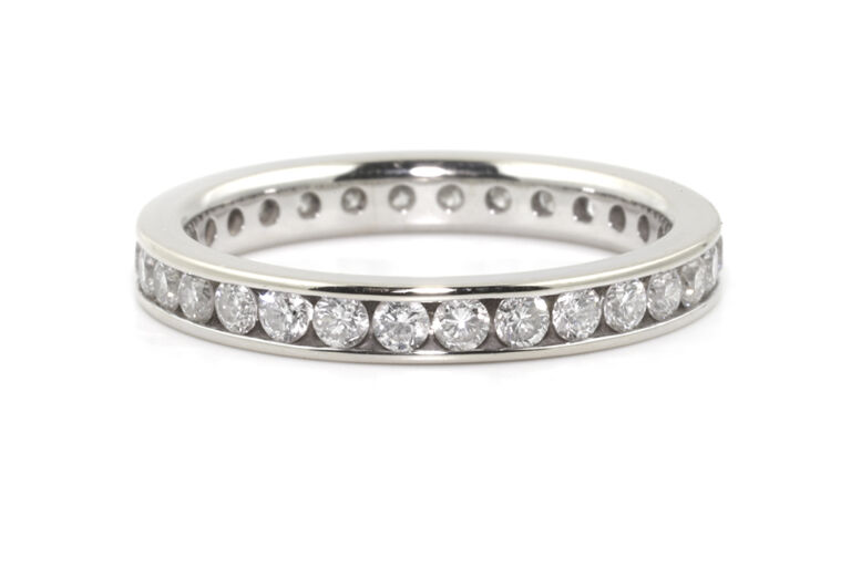 Diamond Full Eternity Ring 18ct white gold Size M