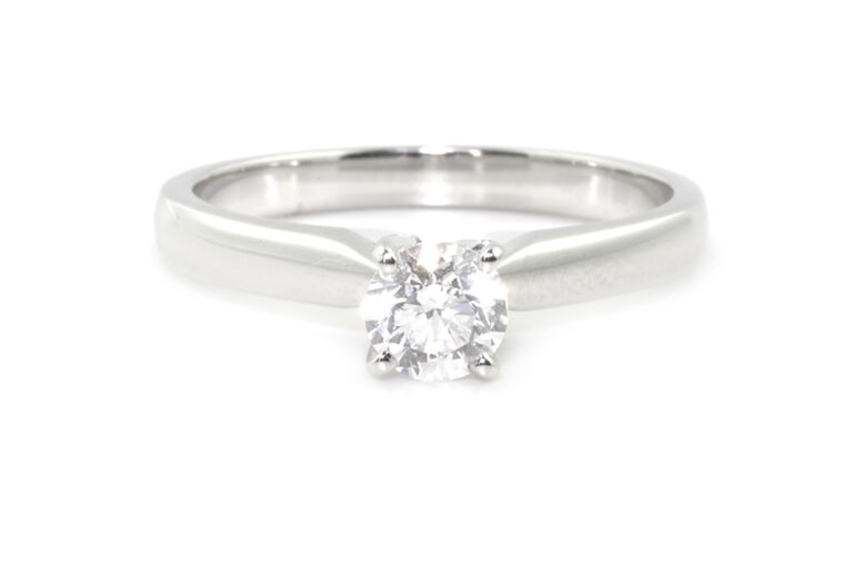 Diamond Solitaire Ring 18ct gold Size M