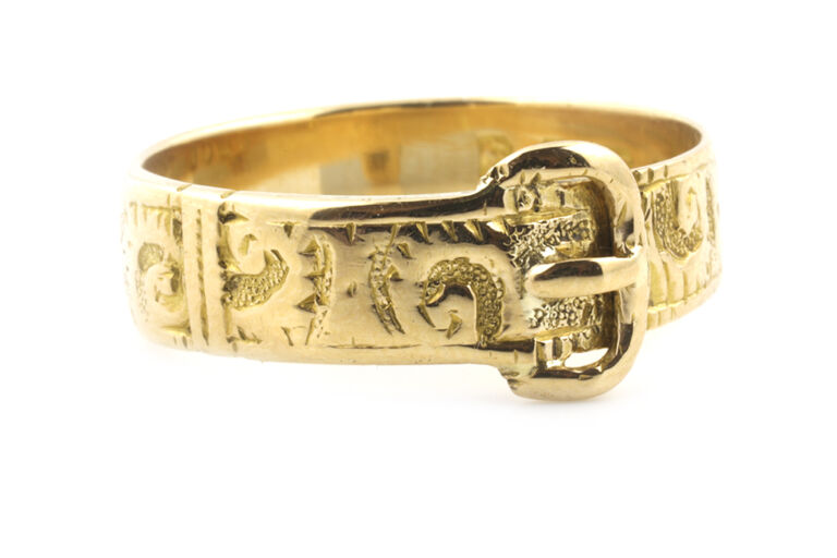 Buckle Ring 18ct gold size N
