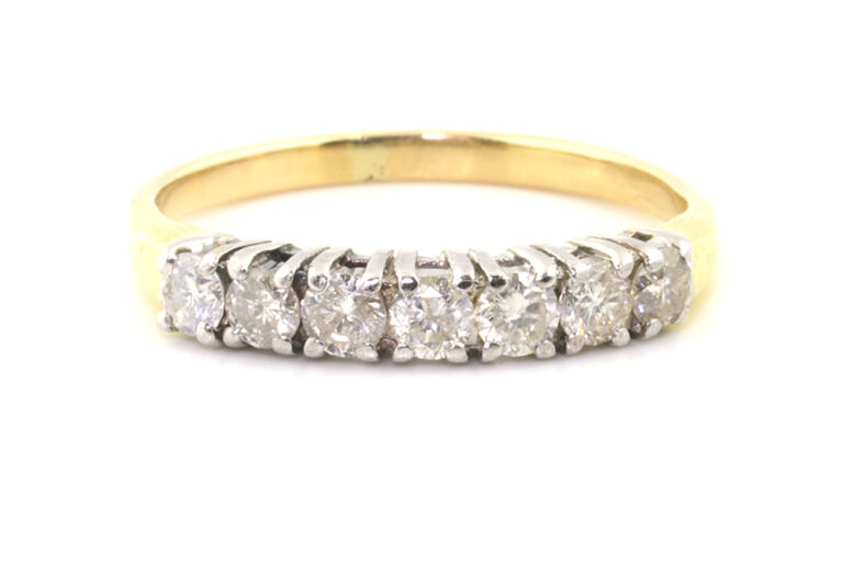 Diamond half eternity Ring Size: M