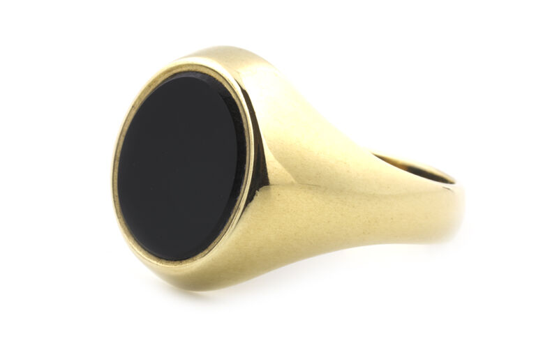 Black Onyx Set Signet Ring 9ct gold