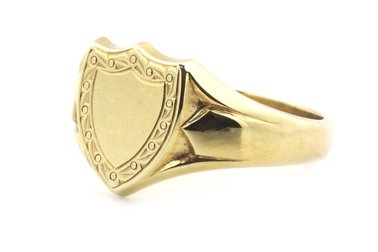 Shield Shape Signet Ring 9ct gold