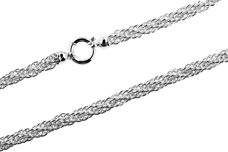 Loose Rope Link Silver Necklace