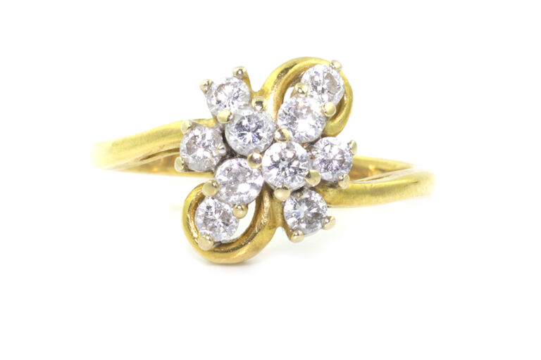 Diamond Cluster Ring 18ct gold