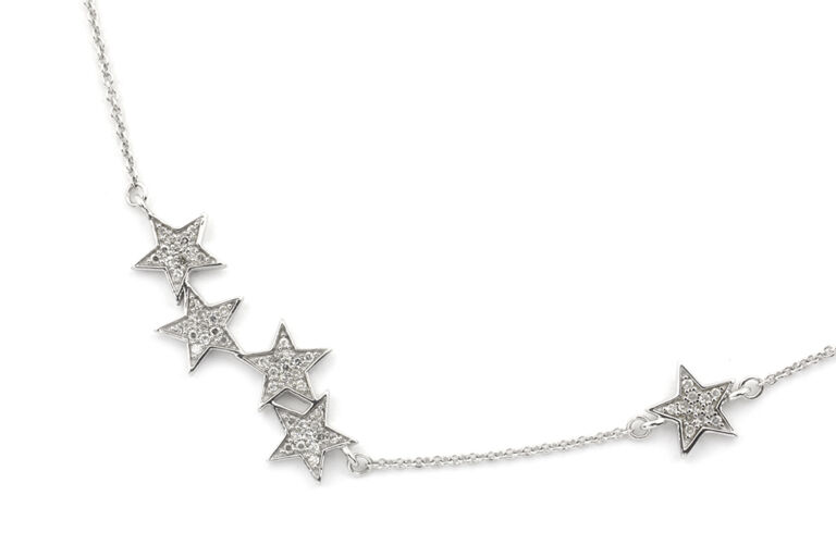 Diamond Set Star Necklace 9ct gold