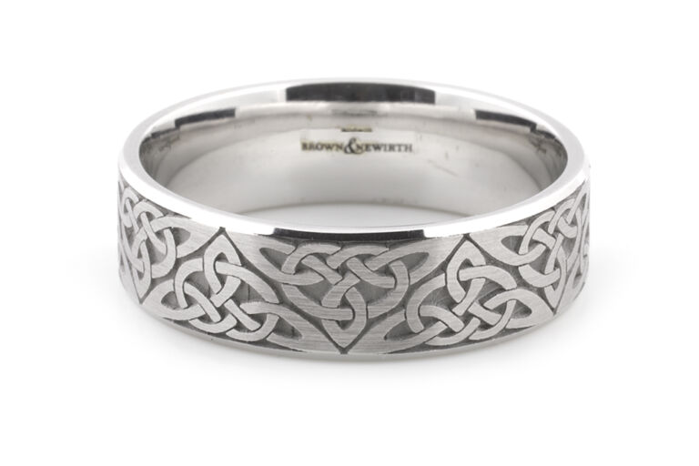 Celtic Style Band 9ct white gold