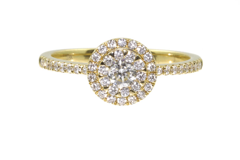 Diamond Cluster Ring 18ct gold Size N