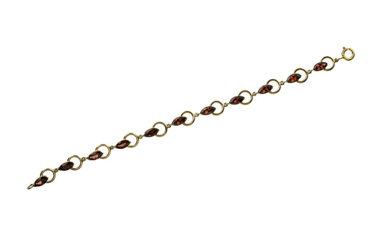 Garnet Set Bracelet 9ct gold