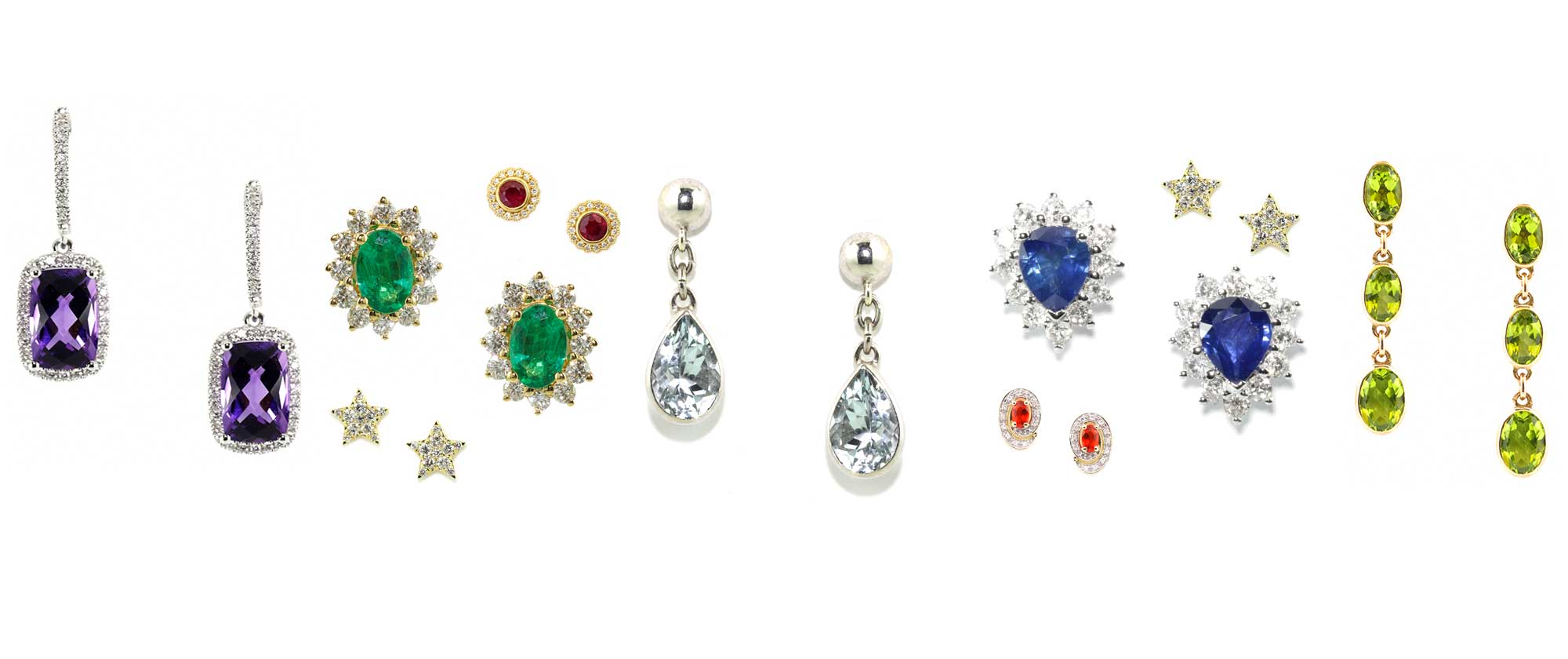 Earring selection Studleys Jewellers Wells UK