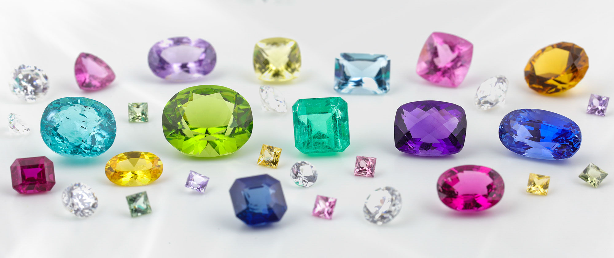 A Selection of gemstones from Studleys Jewellers in Wells Somerset UK