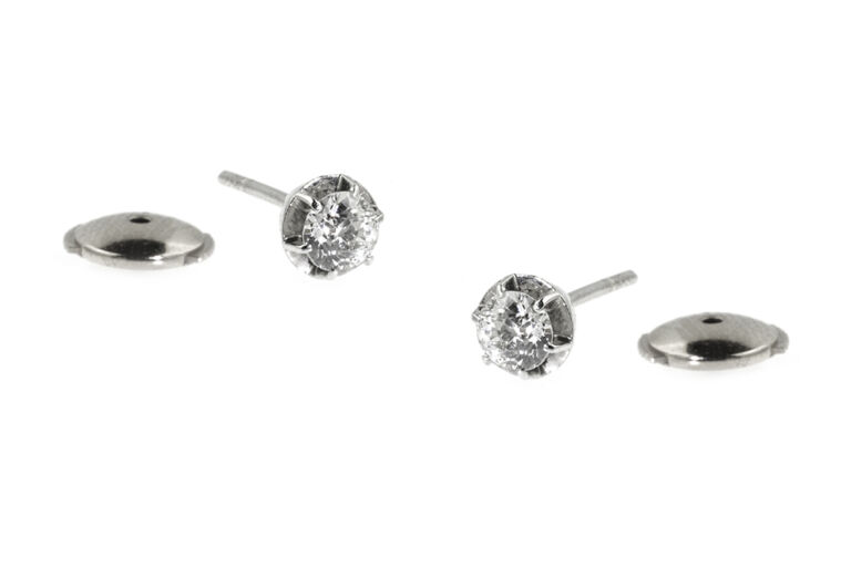 Diamond Solitaire Earrings 