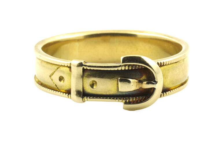 Buckle Style Ring 18ct gold Size W