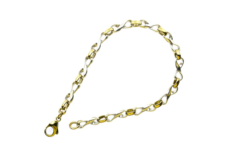 Two Colour Gold Bracelet 9ct gold