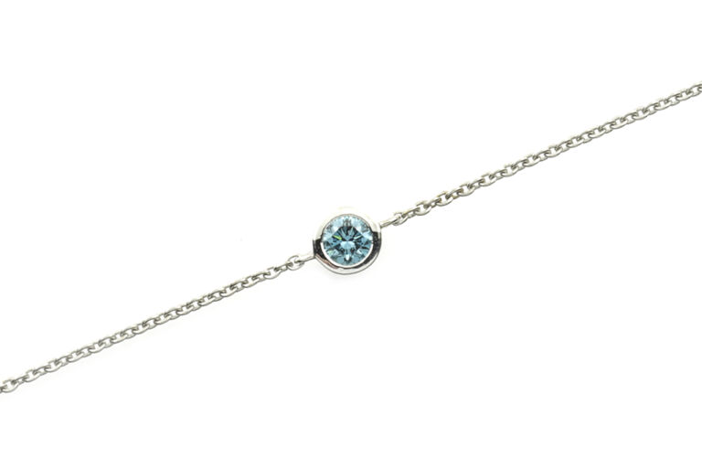 Lab Grown Blue Diamond 18ct white gold Bracelet
