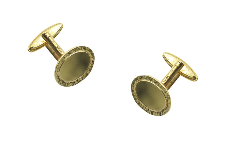 Oval Cuff Links 9ct gold