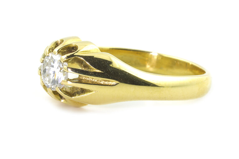 Diamond Single Stone Ring 18ct yellow gold