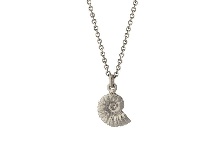 Alex Monroe Ammonite Silver Necklace