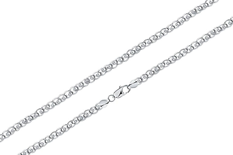 Hand Made Rollerball Link Silver Necklace