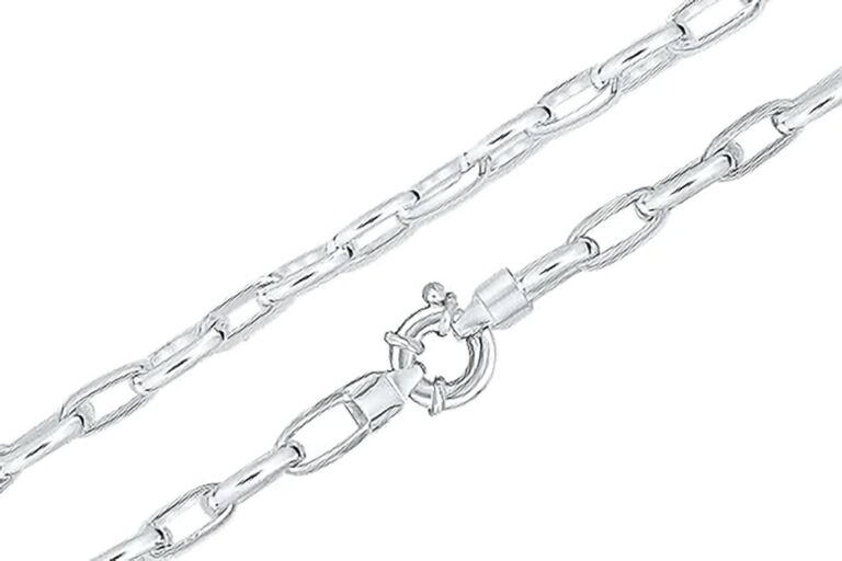 Paper Link Chain Silver Bracelet
